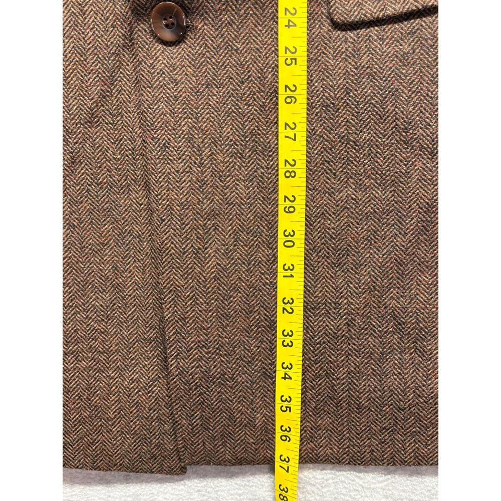 Inserch Limited Edition Mens XL Brown Herringbone Wool Blend Overcoat Jacket 500 - Picture 7 of 12
